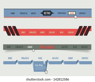 Vector Header Menu Design