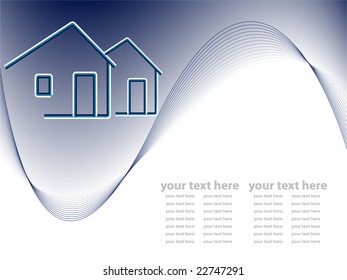 vector header for real estate company. No mesh used