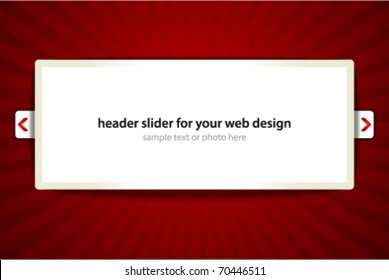 Vector header slider for your web design