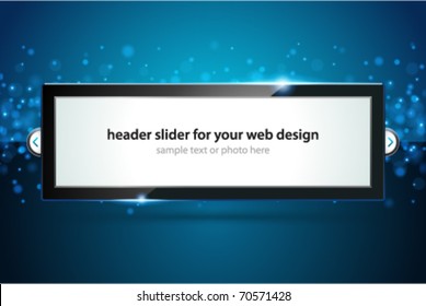 Vector header slider for your web design