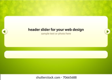 Vector header slider for your web design