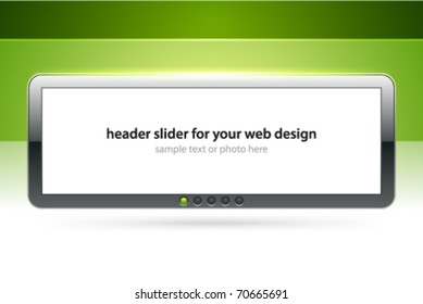 Vector header slider for your web design