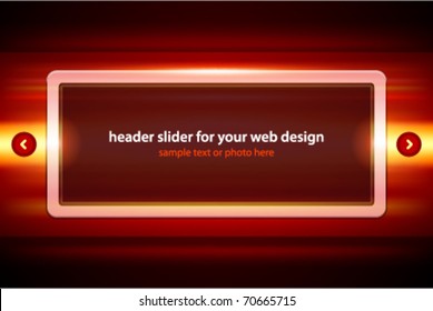 Vector header slider for your web design