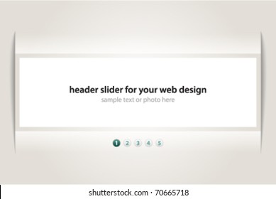 Vector header slider for your web design