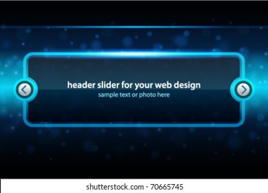 Vector header slider for your web design