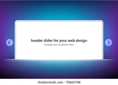 Vector header slider for your web design