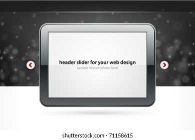 Vector header slider for your web design