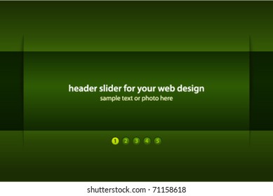 Vector header slider for your web design