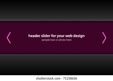 Vector header slider for your web design