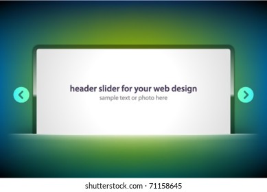 Vector header slider for your web design