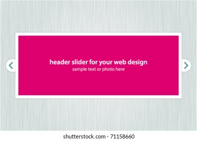 Vector header slider for your web design