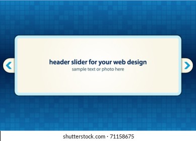 Vector header slider for your web design