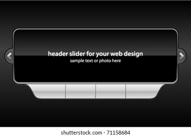 Vector header slider for your web design