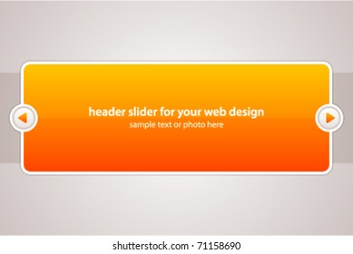 Vector header slider for your web design