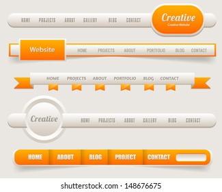 Vector Header Web Menu Design