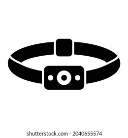 Vector Headlamp Glyph Icon Design
