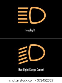 Vector Headlight Icon Set