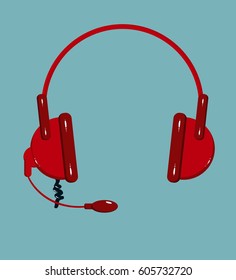 Vector Headphone icon isolated on background. Flat design vector illustration concept for web banner, web and mobile, infographics.