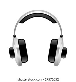 Vector Headphones in aqua style