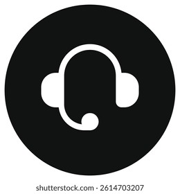 Vector headphones, customer service, call center icon. Perfect for app and web interfaces, infographics, presentations, marketing, etc.