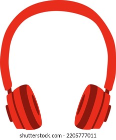 Vektorkopfhörer mit flachem Design