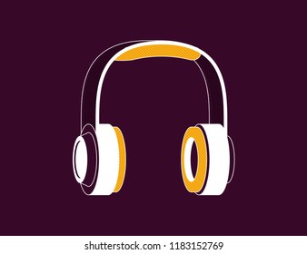 Vector Headphones flat style