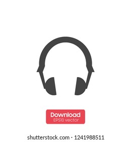 Vector headphones icon.