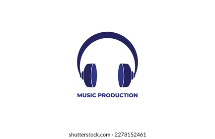 Vector headphones icon. Black symbol silhouette isolated on modern gradient background