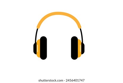 Vector headphones icon. Flat headphones icon. Flat design vector illustration concept for web banner, web and mobile, infographics. Headphones icon graphic. Vector icon isolated on gradient background