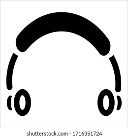Vector headphones icon. headphone icon, earphone icon vector illustration
 Headphones earphones flat icon. 