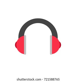 Vector headphones icon. Vector illustration.