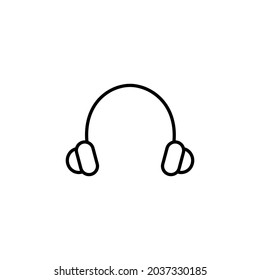 Vector headphones icon, Headphones icon logo vector design