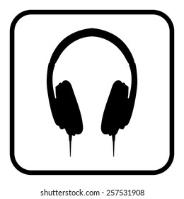 vector headphones icons