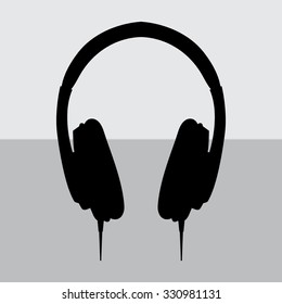 vector headphones icons