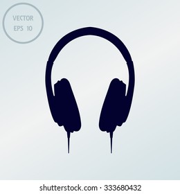 vector headphones icons