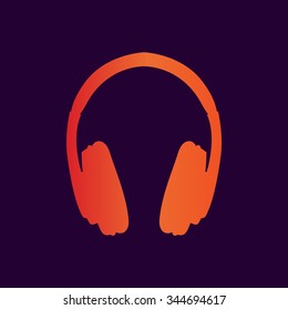 vector headphones icons