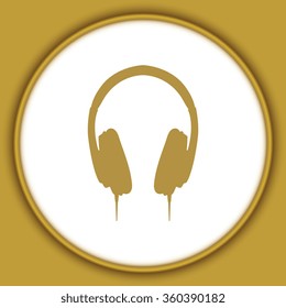 vector headphones icons