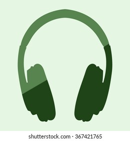 vector headphones icons