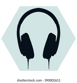 vector headphones icons