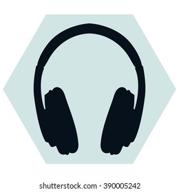 vector headphones icons