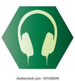 vector headphones icons