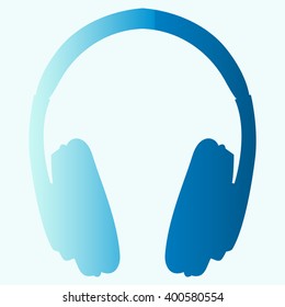 vector headphones icons