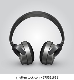 Vector headphones, template design element, Vector illustration
