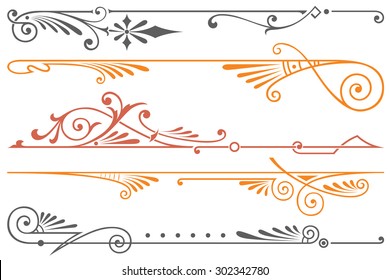 Vector headpieces for advertisements, flayer, web, envelope, wedding  and other invitations or greeting cards  
