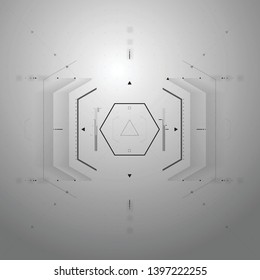 Vector heads up display HUD illustration