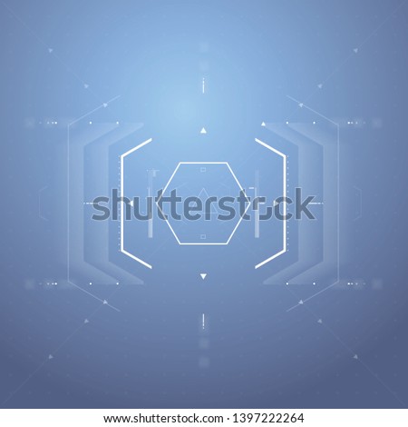 Vector heads up display HUD illustration