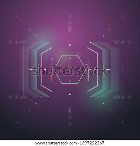 Vector heads up display HUD illustration