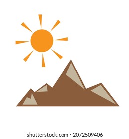 Vector heal area and sun vector illustration logo
