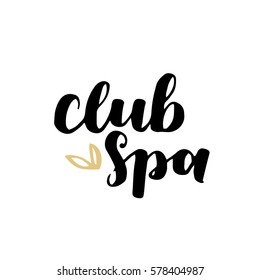 Vector health and beauty care logo or label. Spa, yoga centers badge. Wellness sign. Hand drawn element for natural products design and banners.