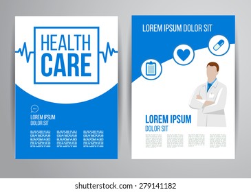 Vector Health Care Brochure Clinic Doctors Stock Vector (Royalty Free ...